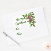 スターフィッシュンホリーグリーンビーチクリスマスギフトタグ スクエアシール (封筒)