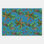 スターフィッシュンホリーシーブルービーチクリスマス ラッピングペーパーシート (正面2)