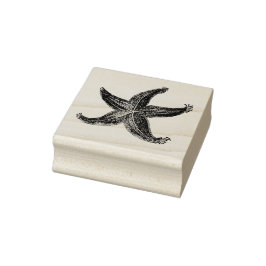 スターフィッシュヴィンテージエッチング海の星海をテーマ ラバースタンプ