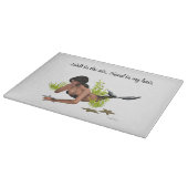 スターフィッシュ切り盤付きブルネット人魚 カッティングボード (角)