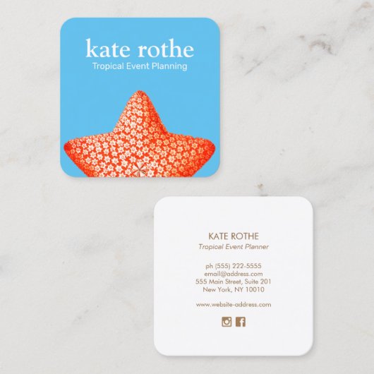 スターフィッシュ名刺 スクエア名刺 (正面/裏面)