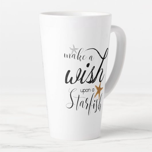 スターフィッシュ引用文アート カフェラテマグ (右アングル)