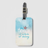 スターフィッシュ引用文ビーチは私が属している ラゲッジタグ (正面縦)