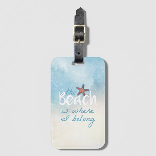 スターフィッシュ引用文ビーチは私が属している ラゲッジタグ (正面縦)
