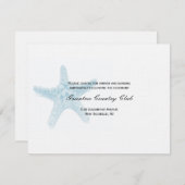 スターフィッシュ披露宴カード – 青 エンクロージャーカード (正面/裏面)