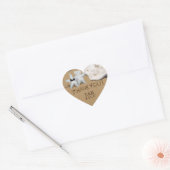 スターフィッシュ新郎新婦ステッカー ハートシール (封筒)