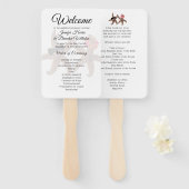 スターフィッシュ新郎新婦ホワイトファンプログラム ハンドファン (正面&裏面)