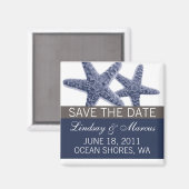スターフィッシュ日付磁石を保存 マグネット (正面/裏面)