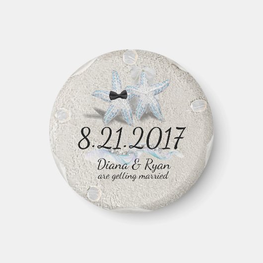 スターフィッシュ日付磁石を保存 マグネット (正面)