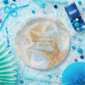 スターフィッシュ沿岸ビーチをテーマにしたイベント紙プレート ペーパープレート (パーティー)