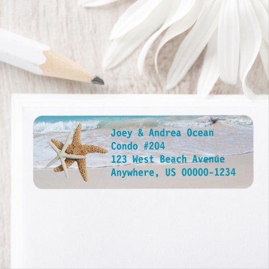 スターフィッシュ海ウォーターホリデー差出人住所ラベル ラベル (インサイチュ)