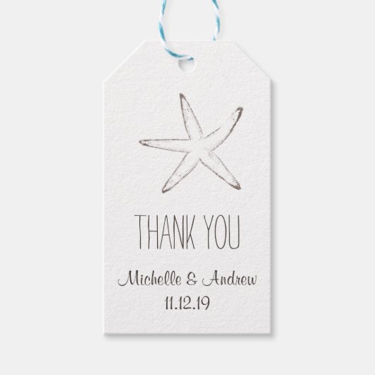スターフィッシュ海事結婚式 ギフトタグ (正面)