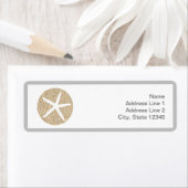 スターフィッシュ砂ドルビーチ住所エンベロープラベル ラベル (インサイチュ)