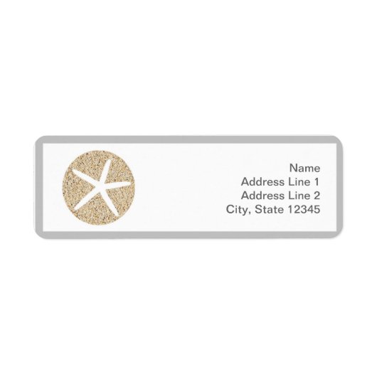 スターフィッシュ砂ドルビーチ住所エンベロープラベル ラベル (正面)