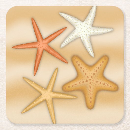 スターフィッシュ紙コースター スクエアペーパーコースター (正面)