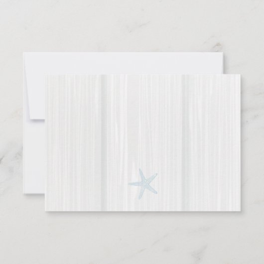 スターフィッシュ素朴ヴィンテージブルーウッドビーチ 出欠カード (裏面)