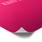 スターフィッシュ結婚ネッティングのウェルカムサイン |暗い赤紫色 ポスター (角)