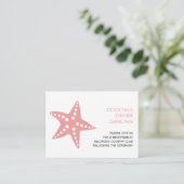 スターフィッシュ結婚披露宴エンクロージャカード、ピンク エンクロージャーカード (スタンド正面)