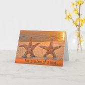 スターフィッシュ記念日おめでとうカード カード (黄色い花)