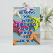 スターフィッシュ誕生日ウィッシュハガキ カード (スタンド正面)