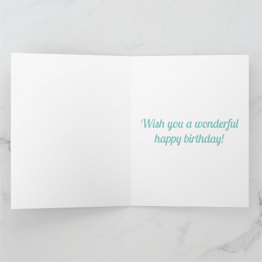 スターフィッシュ16誕生日16ティール（緑がかった色）ブルー名2024 カード (内部)