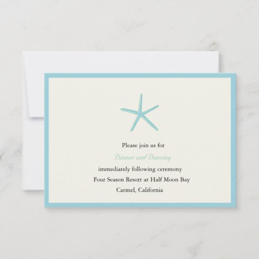 スターフィッシュ – アクアマリン披露宴カード 招待状 (正面)