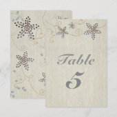 スターフィッシュ エレガンス ビーチパーティー テーブルナンバーカード 招待状 (正面/裏面)