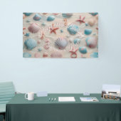 スターフィッシュ、シーシェル、シーホースパステルサンドパーティー 横断幕 (トレードショー)