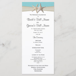 スターフィッシュ&バーラップコーラルビーチ結婚式プログラム プログラム