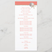 スターフィッシュ&バーラップコーラルビーチ結婚式プログラム プログラム (裏面)