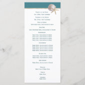 スターフィッシュ&バーラップビーチ結婚式プログラム プログラム (裏面)