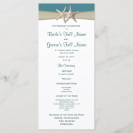 スターフィッシュ&バーラップビーチ結婚式プログラム プログラム