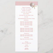 スターフィッシュ&バーラップピンクビーチ結婚式プログラム プログラム (裏面)