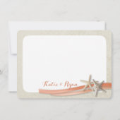 スターフィッシュ&リボンフラットカードサンキュー サンキューカード (裏面)