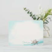 スターフィッシュ&リボンフラットカードサンキュー サンキューカード (スタンド正面)