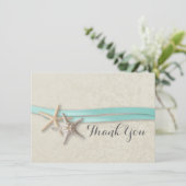 スターフィッシュ&リボンフラットカードサンキュー サンキューカード (スタンド正面)