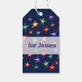 スターフィッシュ、海の星のパターンカスタムラベル ギフトタグ (裏面)