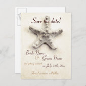 スターフィッシュ – 海ウィスパー – 日付を保存 案内ポストカード (正面/裏面)