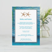 スターフィッシュ – 青結婚式招待状 招待状 (スタンド正面)