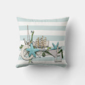 スターフィッシュ、魚釣りネット&トールシップ航海の クッション (裏面)