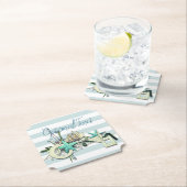 スターフィッシュ、魚釣りネット&トールシップ航海の ペーパーコースター (インサイチュ)