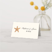 スターフィッシュ#2ビーチエスコートカード座席表象牙C プレイスカード (正面)