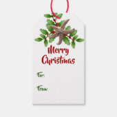 スターフィッシュnホリーメリークリスマスギフトラベル ギフトタグ (正面)