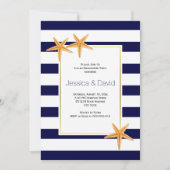 スターフィッストライプク&ビーチ結婚式婚約パーティ 招待状 (正面)