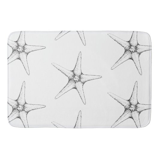 スターフィッモダンクのシーライフパターンビーチバスルーム バスマット (正面)