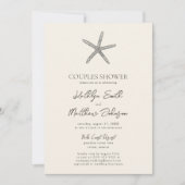 スターフィッモダンクビーチ海結婚ズ・カップルシャワー 招待状 (正面)