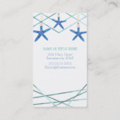 スターフィッモダング&ラインエレガントビーチカスタムシック 名刺 (裏面)