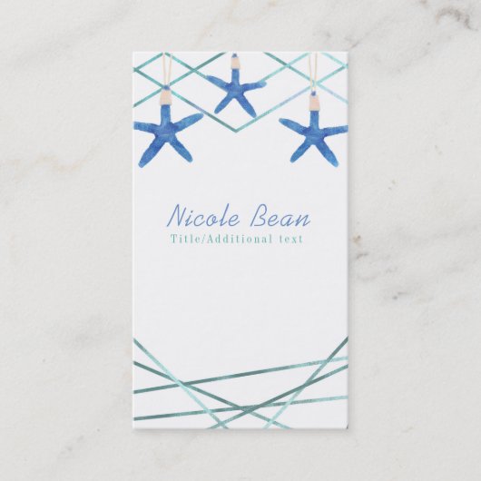 スターフィッモダング&ラインエレガントビーチカスタムシック 名刺 (正面)