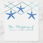 スターフィッモダング&ラインエレガントビーチカスタムワイン ワインラベル (シングルラベル)