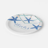 スターフィッモダング&ラインエレガントビーチカスタム ペーパープレート (アングル)